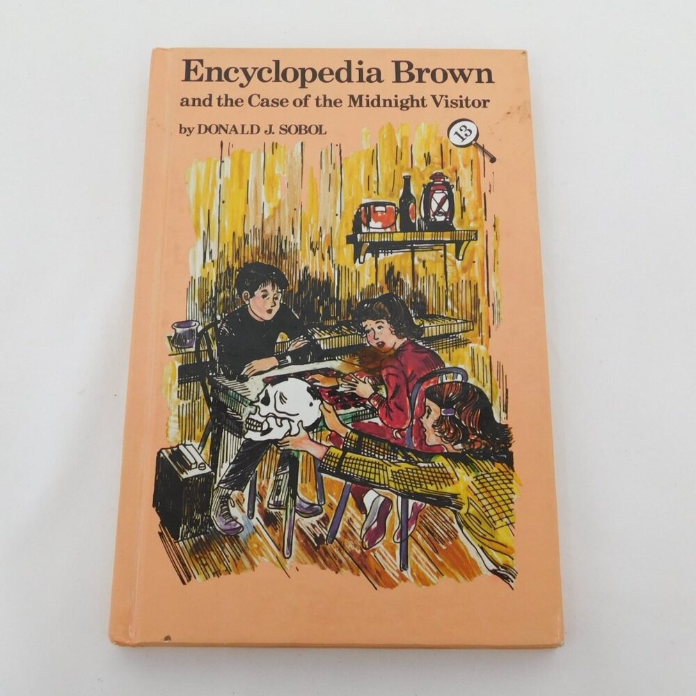Encyclopedia Brown #13 Case Midnight Visitor HC 1977 Mystery Pre-Teen Vintage
